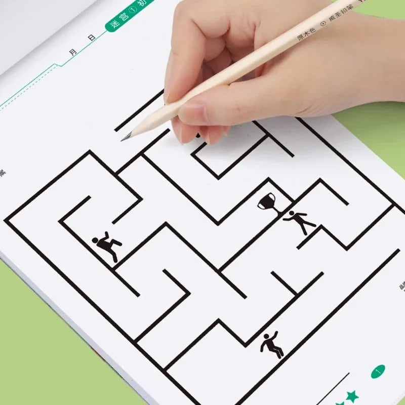 1 Pcs Children Concentration Maze Training Book Student Thinking Development Toy Training Attention