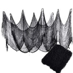 2/4m Horror Halloween Decoration Black Gauze Artificial Spider Web For Haunted House Halloween Party Home Decor Scary Scene Prop