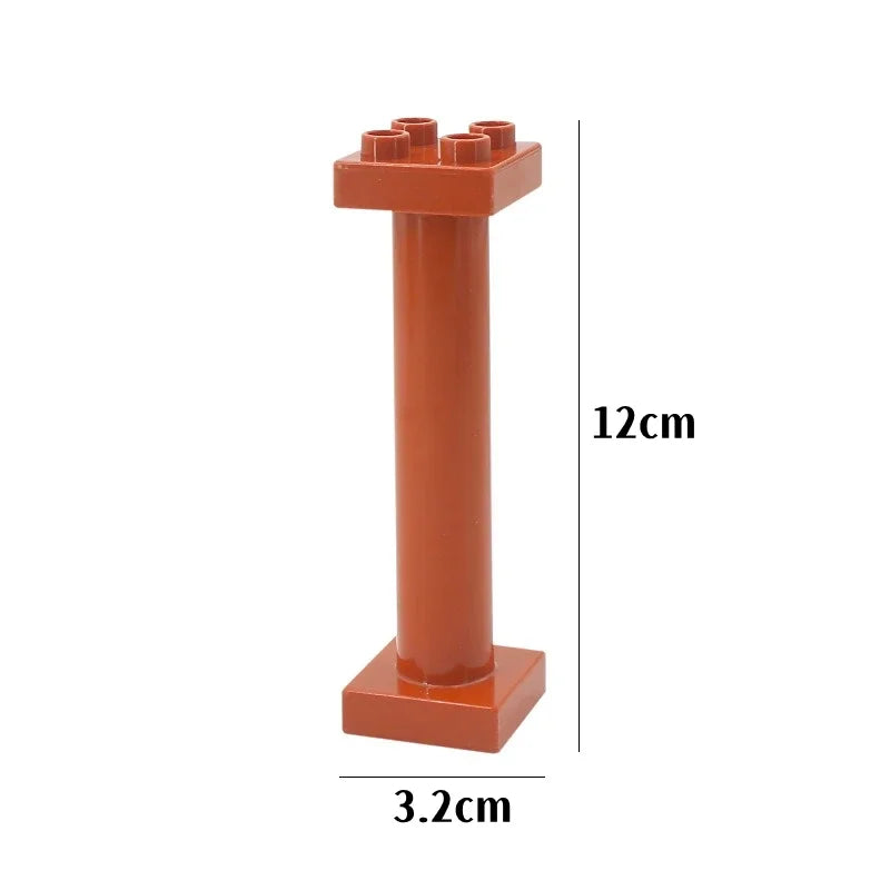 Big Building Blocks Slide Stair Swing Seesaw Ferris Wheel Series Compatible Duploe Large Brick Children Educational Toy Kid Gift