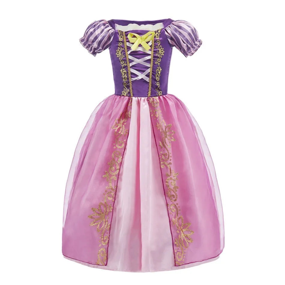 Girls Elsa Anna Dress Children Princess Carnival Dress Kids Jasmine Rapunzel Pageant Flower Disguise Birthday Cosplay Costume