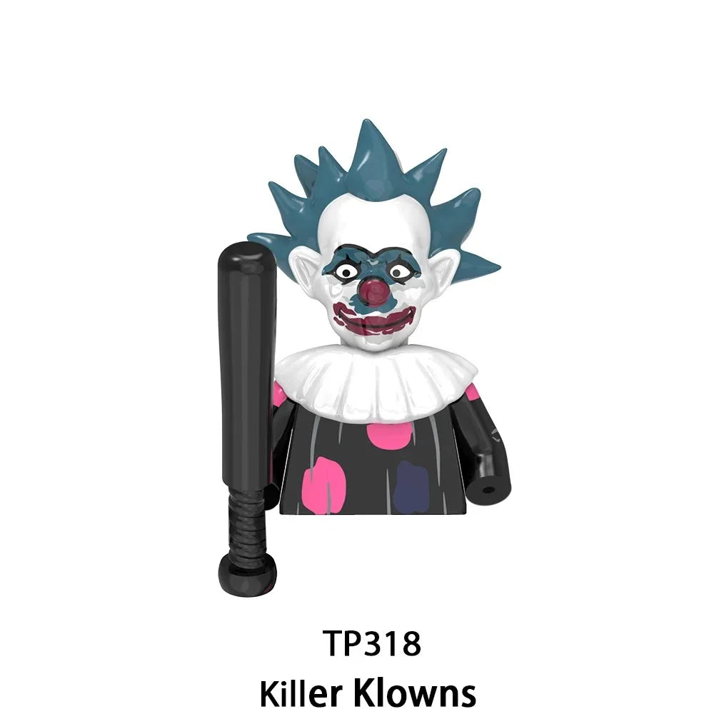 Blind box TP1040 WM6205 KF6173 KF6175 Killer Klowns Mini Figure Classic Horror Thriller Movie Building Block Model Doll Toy Gift