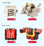 Power Assembling Educational Toys Math Cube Transformation Robot Digits Puzzle Ranger Animals boy toy for Kids