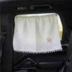 Universal Suction Cup Curtain Flower Car Window Sunshade Cover Cartoon Side Window Sunshade Uv Protection For Kid Baby Children
