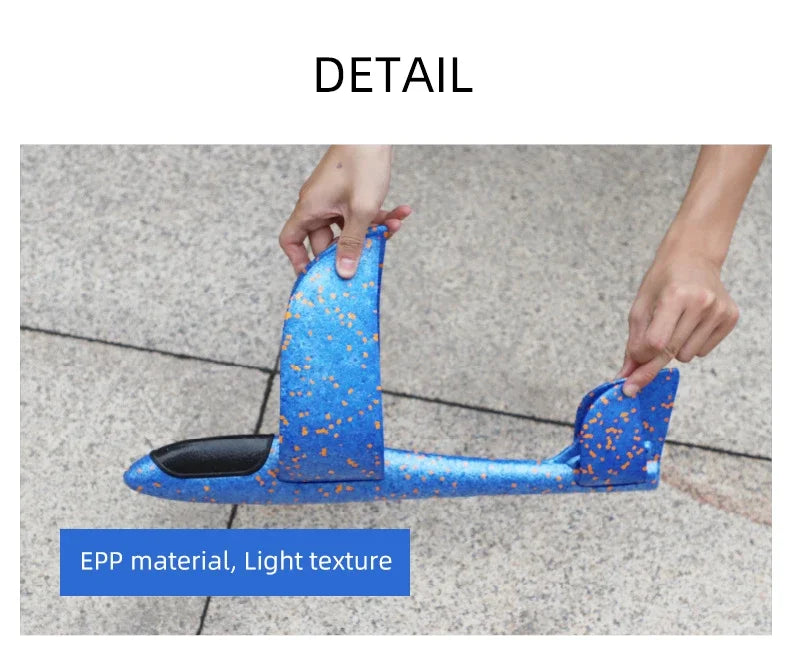 50CM Big Foam Plane Glider Hand Throw Airplane Light Inertial EPP Bubble Planes Outdoor Launch Toys for Boys Gift