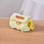 Colorful Knitted Coin Bag Keychains Mini Crochet Bag Keyring Handmake Knitting Storage Bag Keychain Keys Holder Custom Accessory
