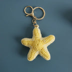 Ocean Series Animal Doll Crochet Keychain Handmaking Knitted Tropical Fish Keyrings Crochet Shark Doll Keychain Custom Accessory