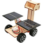 Solar Car Lunar Exploration Vehicle Children's Diy Hand-Assembled Model Diy 3d Wooden Puzzle Science And Education Toys