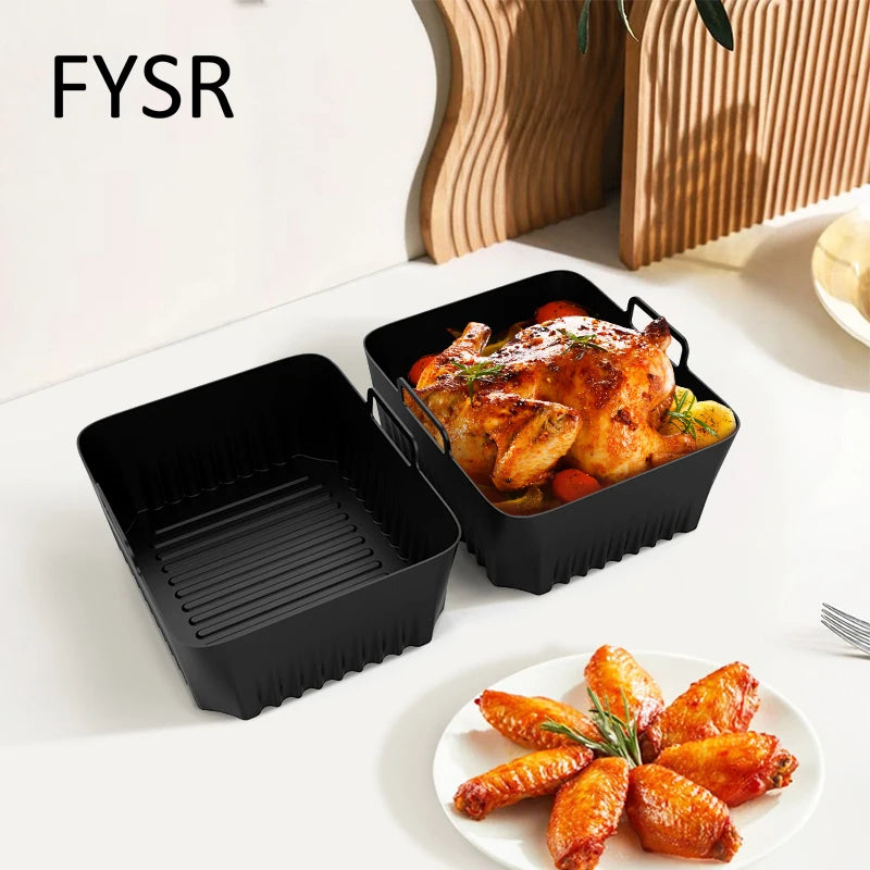 Hot Rectangle Air Fryer Silicone Liners for Ninja DZ071/AF500UK Air Fryer Basket Replacement Dishwasher Safe Air Fryer Liners