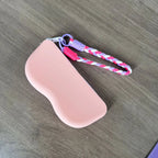 Silicone Zipper Eyeglass Case, Sunglasses Storage Protective Case, Hanging Bag, Wallet, Waterproof Glass Box for Women and Girls
