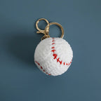 Creative Crochet Soccer Keyrings Wholesale Knitting Basketball Keychain Cute Sport Ball Series Crochet Keychain Custom Accessory