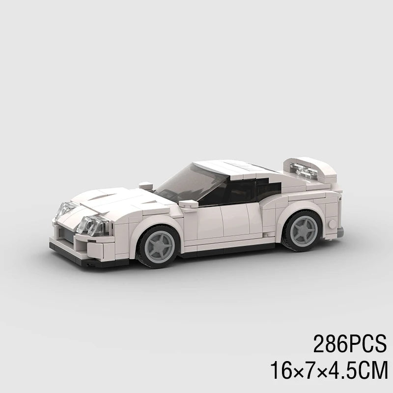 City Technical Speed World Famous Car Building Blocks Racing Fast And Furious Moc Brick Vehicle A80 Supra V2 Toys Kid