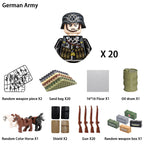 40/set World War II military building blocks National army soldier Character weapon assembly building block Children's toy gifts