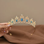 Children's Princess Crown Crystal Tiara Girls Hair Accessories High-end Atmosphere Dance Performance Birthday Gift Crown