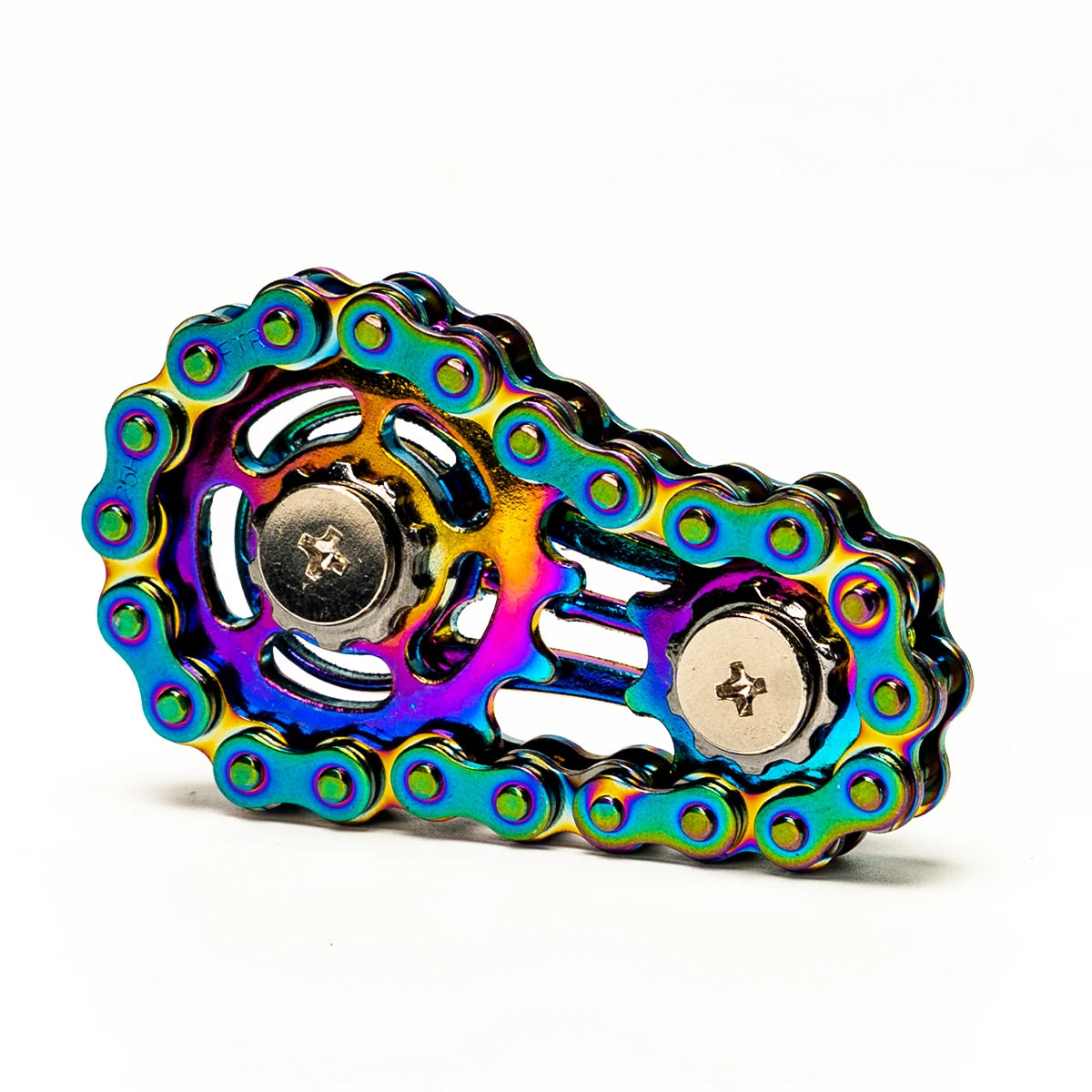Rainbow Fidget Spinner Zinc Alloy Mechanical Bike Chain Gear Sprocket Flywheel Silent Hand Spinner Iridescent Colorful Stress
