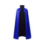 Halloween Two Tone Cape Mid Length Vampire Cloak With Stand Collar Tie Closure For Costume Party Stage Performance Unisex Adult