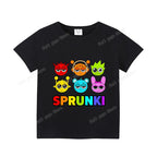 Sprunkis T-shirts Cartoon Oren Wenda Outdoor Clothes Short Sleeve Summer Cute Base Top Funny Birthday Gift
