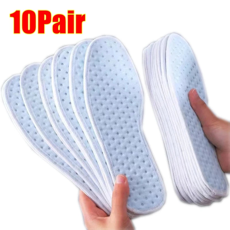 1Pair Bamboo Charcoal Antibacterial Shoes Insoles Plant Deodorant Running Sports Insole for Feet Thick Shock Absorbing Shoe Sole