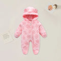 AYNIGIELL 0-12M Cartoon Newborn Bodysuit Warm RompersSoft Newborn Baby Clothes Flannel Autumn Winter Baby Boys Girls Jumpsuit