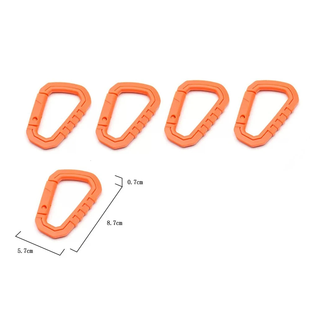 Tactical Carabiner Molle Clip Plastic Buckle ITW Keychain D-Ring Hard Hook Spring Snap EDC Gear Camping Hiking Outdoor Tools