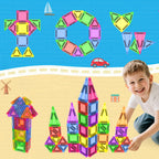 Mini Magnetic Tile Toys, with a Metal Box for Easy Portability, Magnetic Building Blocks That Can Be Played with Anywhere, Convenient Storage, Suitable for Holiday or Birthday Gifts