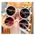 Girls Boys Cute Animal Cartoon Ears Sunglasses Outdoor Sun Protection Children Lovely Vintage Sunglasses Protection Classic Kids