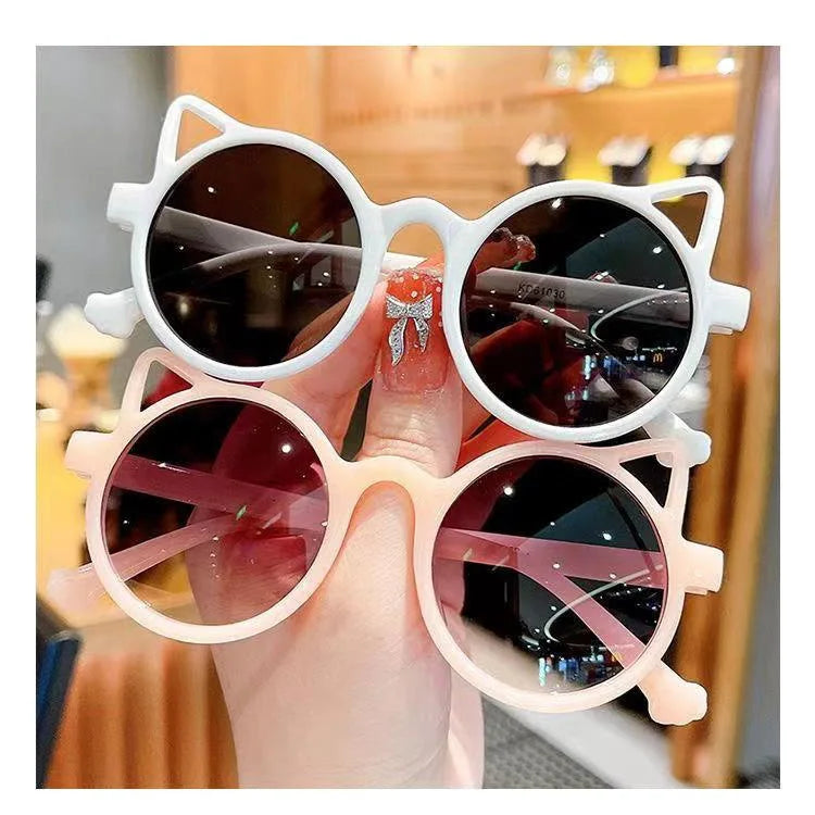 Girls Boys Cute Animal Cartoon Ears Sunglasses Outdoor Sun Protection Children Lovely Vintage Sunglasses Protection Classic Kids