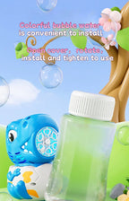 Cartoon Dinosaur Giraffe Bubble Blowing Machine for Children, Fully Automatic Handheld Bubble Stick, Luminous Bubble Toy