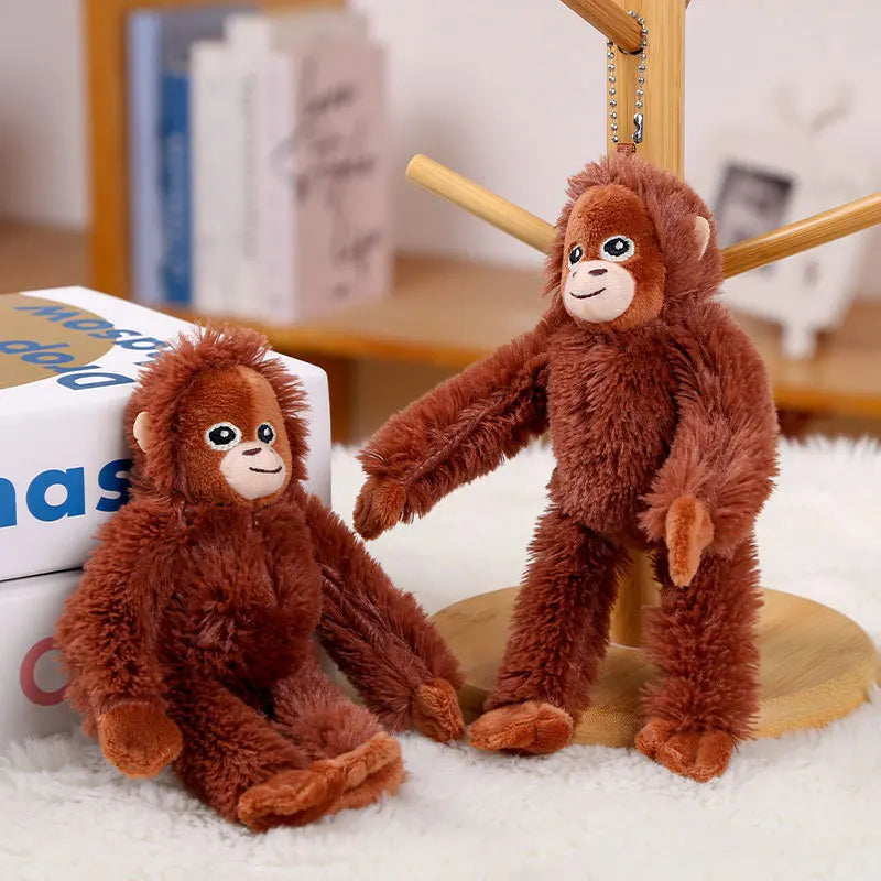 Cartoon Punch Monkey Plush Doll Stuffed Keychain Accessories Creative Cute Backpacks Pendant Fans Gift