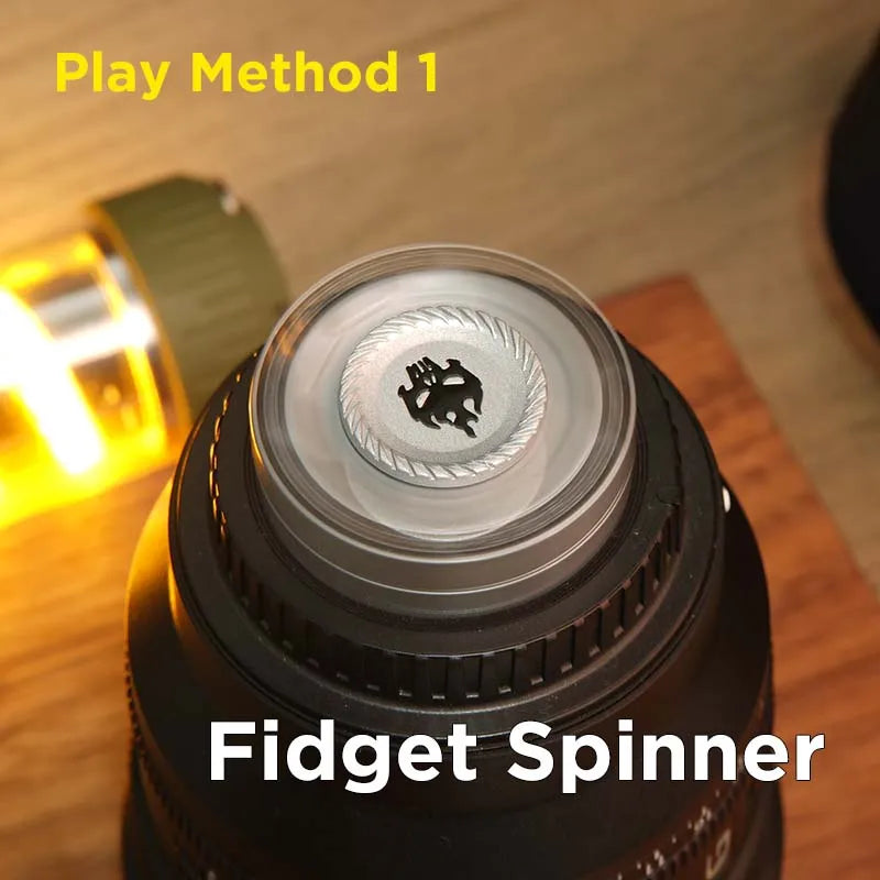 ADHD Focus Tool EDC Fidget 3-in-1 Fidget Toy Magnetic Spinner Push Play Gadget Stress Relief for Anxiety Kids Adults