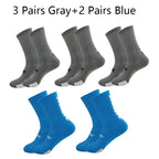 5 Pairs Cycling Socks Men Letter Breathable Bicycle Sport Running Socks Mid Tube Compression Outdoor Racing MTB Road Bike Socks