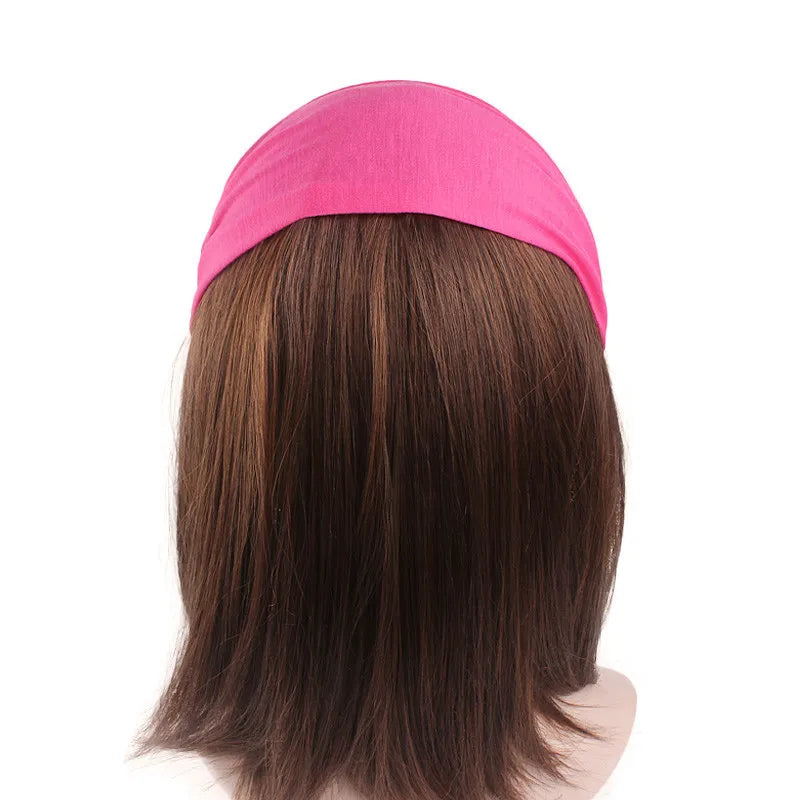 New Summer Women Solid Cotton Headband Elastic Wide Soft Girls Sports Yoga Knotted Headband Running Sweatband For Tennis Gym