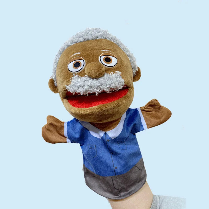 25cm Sweet Family Hand Puppet Dolls Early Education Learning Stuffed Plush Toys Cospaly Hand Finger Puppets for Children Gifts
