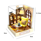 Wooden Miniature Doll House DIY Small House Kit Making Room Toys 3D Puzzle Assembly Building Model Toys for Birthday Gifts