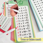 0-12 Multiplication Charts, Times Table Cards, Self Check Math Learning Tool, Montessori Mathematical Training, Teaching Aids