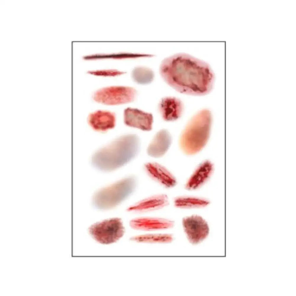 Halloween tattoo stickers Horror Wound  Blood Injury Fake Scab Scar Lasting Fake Tattoo  Arm Art Sticker DIY Party Decorations