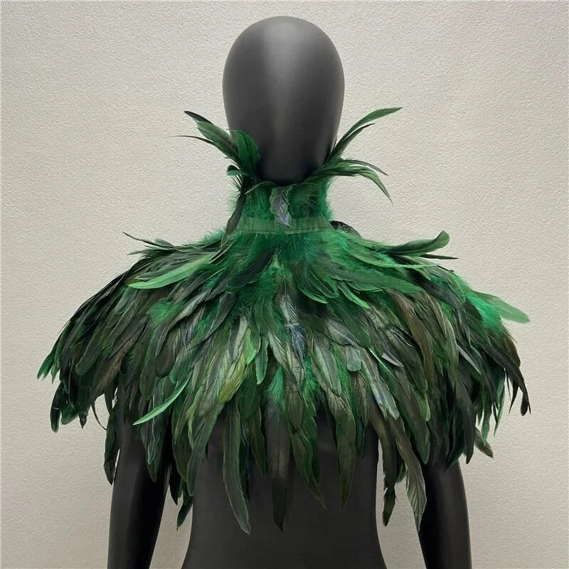 Dress Cape Halloween Wedding Party Shawl Scarf Women Neck Scarves Woman Gothic Style Snood Children Turkey Shawls Feather Y2k