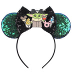 Nieuwste Mickey Mouse Oren Hoofdband Kid Adult Festival Party Pailletten Strik Haarband Vrouwen Baby Girl Party Haar Accessories