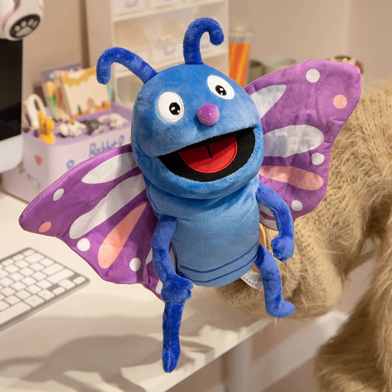 Insect Plush Hand Puppet Storytelling Bee Ladybird Butterfly Soft Stuffed Plush Toys Early Education Hand Finger Story Puppet