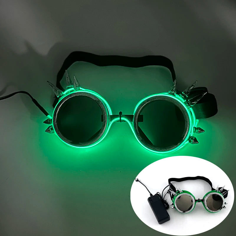 1 pcs Punk Glasses Men Women Costumes Sunglasses Luminous Led Sunglasses Boys Girls Eyewear Halloween Christmas Decor Sunglasses