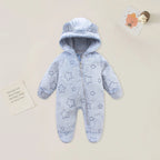 AYNIGIELL 0-12M Cartoon Newborn Bodysuit Warm RompersSoft Newborn Baby Clothes Flannel Autumn Winter Baby Boys Girls Jumpsuit
