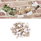 50pcs/pack Heart Clothespins Wooden Photo Paper Peg Pin Craft Clips for Paper Photo Display Hanging Home Party Wedding Decor