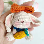 Cute Rabbit Doll Crochet Keyrings Handmaking Knitting Rabbit Keychains Cartoon Carrot Rabbit Keyrings Pendant Custom Accessories