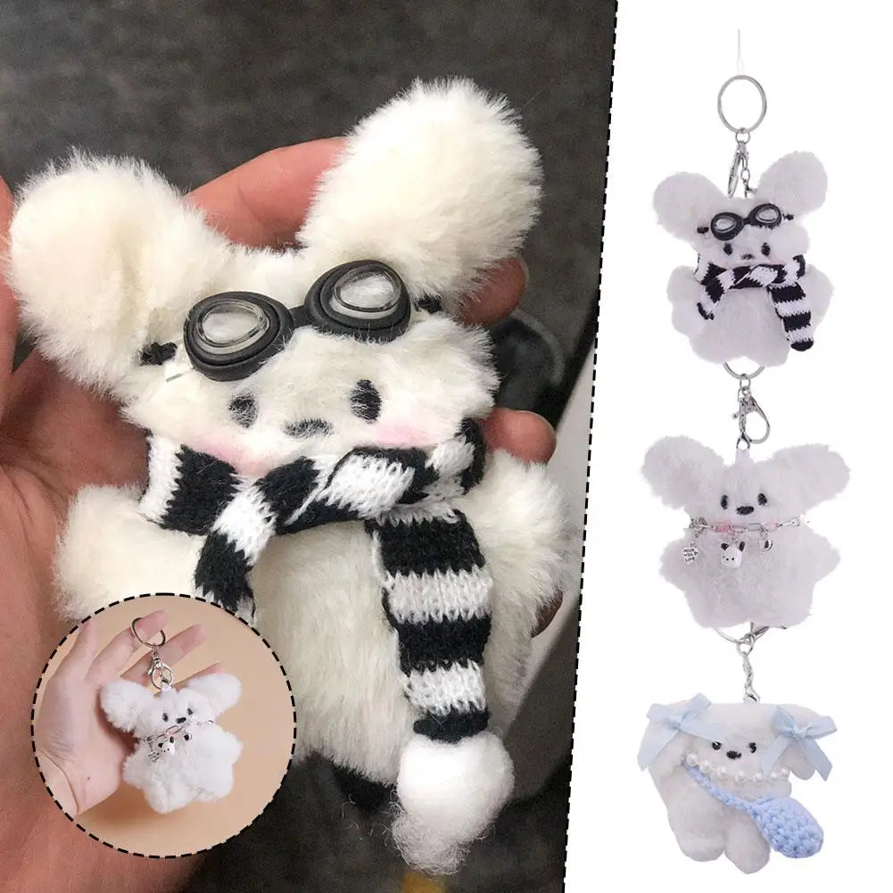 Plush Toys Doll Keychain Kawaii Pochacco Anime Pendant Cute Children Toy Gifts Keychains Keyring Plushie Birthday Girls