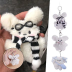 Plush Toys Doll Keychain Kawaii Pochacco Anime Pendant Cute Children Toy Gifts Keychains Keyring Plushie Birthday Girls
