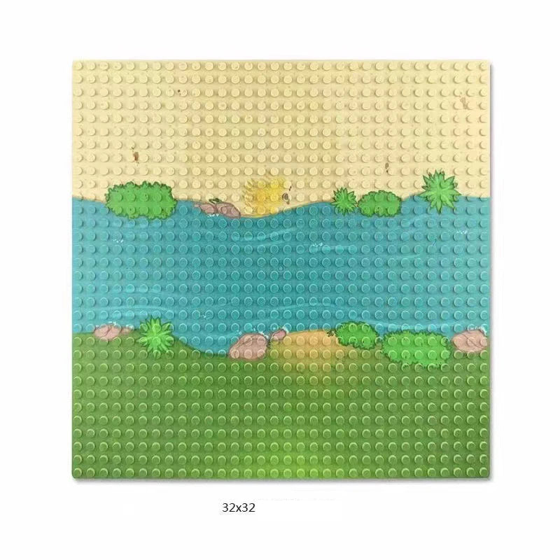 Baseplates 32x32 16x32 Dots Classic Base Plates MOC Bricks City Dimensions Building Blocks Figures Construction Toys