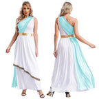 Womens Ancient Greek Athenian Princess Dress Toga Halloween Senator Caesar Cosplay Party Costume Roman Empress Long Robe Dress