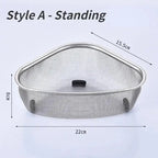 Kitchen Tools Stainless Steel Sink Drain Basket Triangle Food Filter Organizer Shelf Rack Drainier Household Accessories