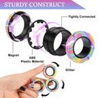 3Pcs Magnetic Rings Fidget Toy Set Adult Fidget Magnets Spinner Rings Fidget Pack Great Gift for Adults Teens Kids