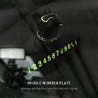 Cute Funny Bulldog Car Temporary Parking Number Plate - Dashboard Decor Auto Accessories Cute Gift Automobiles Voiture