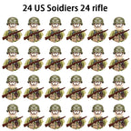 40/set World War II military building blocks National army soldier Character weapon assembly building block Children's toy gifts